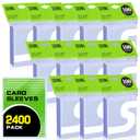 2400ct Clear Card Sleeves for Trading Cards, Baseball Sports Soft Sleeves, Ultra Soft Plastic Card Protector Sleeve for Football, MTG, PKM, Game, Standard Cards