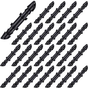 Mudder 300 Pieces Drip Irrigation Fittings 1/4 Inch Single Barbed Coupling Connectors Barbed Drip Tubing Irrigation Coupler for Sprinkler System Garden Lawn Greenhouse Patio Farm