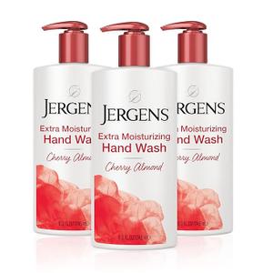 Jergens Extra Moisturizing Hand Soap, Liquid Soap Refill with Jergens Cherry Almond Scent, Hand Wash For Dry Hands, 8.3oz, Pack of 1