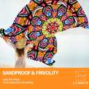 Famstar Beach Blanket Oversized Extra Large 78" X 81",Waterproof Sandproof Beach Blanket 1-7 Adults Lightweight Durable for Travel Camping Hiking Picnic