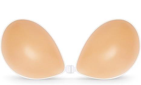 Niidor Adhesive Bra Strapless Sticky Invisible Push up Silicone Bra for Backless Dress  (Creme)
