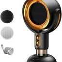 PuffHide Purifier for Smoking Indoors, Portable Range Hood for Cooking, Detachable puff hide Purifier Fan and Washable Smoke Filter for Indoor BBQ,Hot Pot (Black-gold)