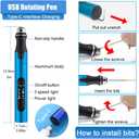 Resin Polishing Tools Kit,Electric Resin Drill Kit,Rotary Pen & Deburring Tool 3D Printing for Keychain Making,Jewelry Art,Resin Duberring, Drilling,Polishing,Engraving,DIY