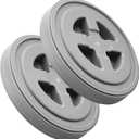 Smart Seal Replacement Lid - 2 Pk, Silver - Easy Screw Top Pail Lid for 3.5,5,6 & 7 Gallon Buckets - Food Grade, Salt Ice Melt Storage, Paint, Brine, Cat & Dog Food, More