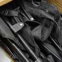 400L Large Double Decker Wagon Collapsible, 450lbs Beach Wagons Carts Foldable Heavy Duty, 55" Extended Utility Folding Cart for Camping, Garden, Sports, Grocery, Shopping (Black)