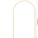 7.2FT Metal Arch Backdrop Stand Gold Arched Backdrop Frame for Wedding Party Ceremony Birthday Bridal Baby Shower Garden Floral Balloon Arch Decoration