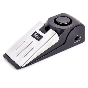 Door Stop Alarm, Door Stopper with 120DB Security Alarm, Floor Wedge Doorstop for Travel Apartment Home House (Pack of 1)