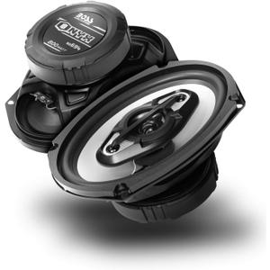 BOSS Audio Systems NX694 Onyx Series 6 x 9 Inch Car Door Speakers - 800 Watts (per Pair), Coaxial, 4 Way, Full Range 4 Ohms, Sold in Pairs, Bocinas para Carro