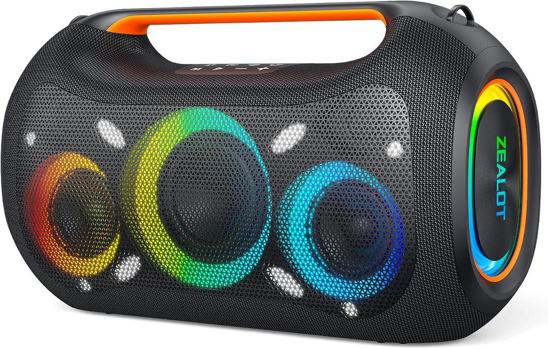 Upgrade 420W Max Loud Portable Party Speaker with Built-in Lights,OTG,APP,Dual Pairing,XBass,48000mAh, Dynamic Light Show that syncs to the beat, Ideal for Beach, Pool, Boat and Outdoor Par
