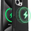OtterBox iPhone 15 Pro - Commuter MagSafe Case - Slim & Tough - Pocket-Friendly - Dual Layer Drop Protection - Port Covers  Non-Retail Packaging - Black
