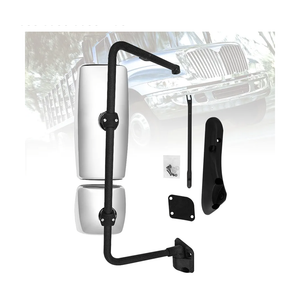 SEPEY Door Mirror for INTERNATIONAL 4300 Truck, Passenger/Right Side Chrome Door Mirror Assembly with Arm for INTERNATIONAL 4300 4400 7400 7600 8500 8600 Truck