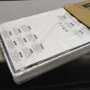 SONGMICS MAZIE Collection - 43 Inches Folding Storage Ottoman Bench, Ottoman with Storage, Foot Rest Stool, Load 660 lb, for Living Room, Synthetic Leather, White ULSF702