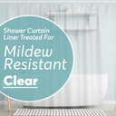 BigFoot Clear Shower Curtain - 72x72 Odorless Plastic with Magnets, Washable Long Bathroom Curtain - Premium PEVA Waterproof Bath Curtain, Rust-Proof Bathroom Essentials