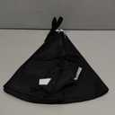 Black Christmas Tree Skirt 30 inches Small Double Layers Soft Burlap Tree Skirt for Christmas Halloween Holiday Home Decorations