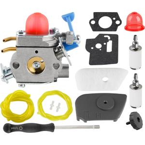 128CD Carburetor 128LD Air Filter Cover for Husqvarna Weed Eater 128LD 128CD 128L 128R 128RJ 28cc trimmer edger 545081848 545081850 Carburetor for Craftsman String Trimmer 358792030 358792031