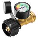 Propane Tank Gauge, 3 Colors Coded Universal for Cylinder, Grill, Heater, RV Camper and More, 5-40 Pound LP Tank Gas Level Indicator, QCC1 / Type 1 Connection