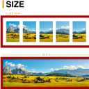 decorUhome 8x24 Picture Frames Collage Wall Decor, Display 5Pcs 4x6 Photos with Mat or 1Pcs 8x24 Unmatted, 5 4x6 Collage Picture Frames for Wall Mounting, Red