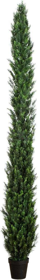 Nearly Natural 12ft UV Resistant Artificial Cedar Pine Tree Indoor/Outdoor Greenery