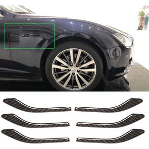 YOCTM Black Carbon Fiber Texture Side Air Vent Fender Cover Trim Compatible with Maserati Ghibli 2014 2015 2016 2017 2018 2019 2020 2021 (6PCS/ Pack)