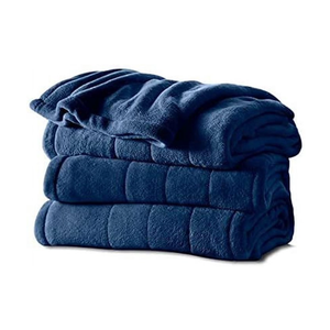 Sunbeam Microplush King Electric Heated Blanket with Preheat Feature Two Digital Controller 12-Heat Settings Auto Shut-Off , UL Certified for Safety, Legion Blue, King