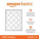 Amazon Basics 16x20x1 Air Filter 6-Pack, MERV 8 AC Furnace Filters, Allergy Control, Removes Dust, Lint and Pollen, Electrostatic (Actual Size: 15.75" x 19.75" x 0.75")