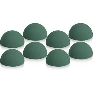 Shihanee 8 Pcs Half Ball Floral Dry Foam Green Round Foam Block Dry Balls Large Flower Craft for Artificial Plant Bouquet Arrangement DIY Craft(3.54 x 1.77 Inches)