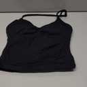 YEOREO SoftHue Impact Longline Strappy Top Women's Halter Workout Tank Tops Backless Gym Longline with Adjustable Strap (Black, XS)