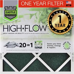 No Toil, Castle One-Year HVAC Furnace Filter, 20" x 25" x 1"