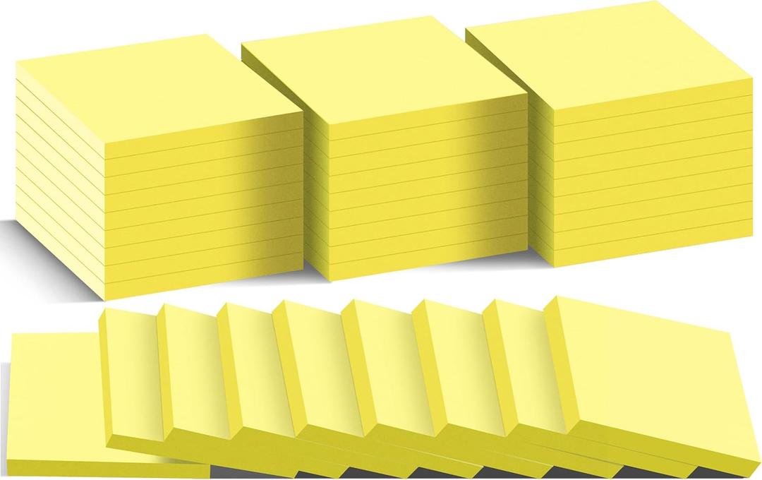 (36 Pack) Sticky Notes 3x3 in Post, Yellow Self-Stick Note Pads it, Strong Adhesive, Easy to Post for Home, Office, Notebook