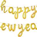 Gold Happy New Year Balloons 18 Inch New Years Balloons for Happy New Year Decorations 2026 New Years Eve Party Supplies