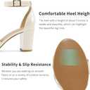 Heels for Fashion Women Wedding: Apricot 7.5 Comfortable Womens Heeled Sandals for Party - Dressy Prom Ladies Buckle Shoes