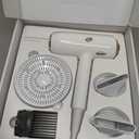 T3 Featherweight StyleMax Professional Ionic Hair Dryer with Custom Heat Automation & 4 Attachments,Fast Drying,Lightweight with 5 Heat & 3 Speed Settings,2 Concentrators,Diffuser & Smoothing Comb (1" Clip Iron, White)