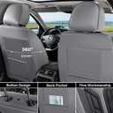 Coverado Seat Covers, Car Seat Covers Front Seats, Leather Seat Covers for Cars, Automotive Seat Covers Car Seat Protector Car Seat Cushion Universal Fit for Most Sedans SUV Pick-up Truck(Gray&Black)