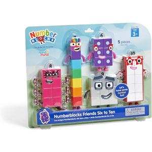 hand2mind Numberblocks Friends Six to Ten, Action Figure Set, Toy Figures & Playsets, Small Figurines for Kids, Counting Blocks, Numbers for Toddlers, Math Toys, Kids Birthday Gifts