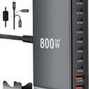 800W USB C Fast Charger Block, 10 Port USB Charging Station, GaN  Pro Dual 140W PD PPS Port for Multiple Devices,Laptop Wall Charger Compatible with DELL, HP, MacBook Pro,iPhone 16,Galaxy S24