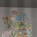 Christmas Reflective Car Magnet Decoration Set, Xmas Gingerbread Candy Car Refrigerator Garage Magnet Decals Holiday Magnetic Decoration Stickers for Mailbox Fridge Cruise Ship Door Decor