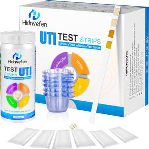 4-in-1 UTI Test Strips, Full Panel Urinary Tract Infection Test Kit at Home for Women Men Kids, Urinalysis Leukocytes, Nitrites, PH, Protein Urine Strip for UTI and Bladder