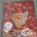 Rusikia 12 Christmas Gift Bags with 12 Tissues and 1 Satin Ribbon, Red Party Favor Bags Bulk with Handles, Glittery Cute Balls Father Christmas Paper Bag for Wrapping Holiday (Medium 10"x4"x12.6")