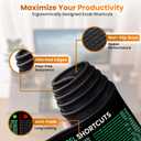 Word/PPT/Excel Shortcuts Mouse Pad - Extended XL Office Keyboard Mat, Excel Mouse Pad Shortcuts, Stitched Edges | Non-Slip Base Excel Cheat Sheet Desk Pad (31.5x11.8) Inch