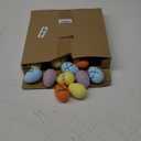 Wettarn 36 Pcs Religious Easter Speckled Eggs Pastel Jesus Lives He Is Risen Rejoice Cross Plastic Eggs Christian Basket Vase Fillers for Easter Sunday School Home Party Decoration