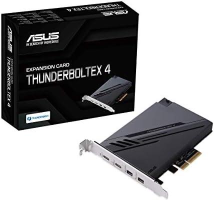 ASUS ThunderboltEX 4 with Intel® Thunderbolt™ 4 JHL 8540 Controller, 2 USB Type-C Ports, up to 40Gb/s bi-Directional Bandwidth, DisplayPort 1.4 Support, up to 100W Quick Charge, Black