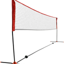 VEVOR Badminton Net, Height Adjustable Volleyball Net, Wide Foldable Pickleball Net, Portable Easy Setup Tennis Net Set with Poles, Stand and Carry Bag, for Kids Backyard Game Indoor Outdoor Use
