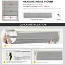 UNISHADES 100% Blackout No Tools No Drill Cordless Roman Shades for Windows, Size 34 3/4" W 48" H (for Windows 35" W 48" H) Blackout - Grey