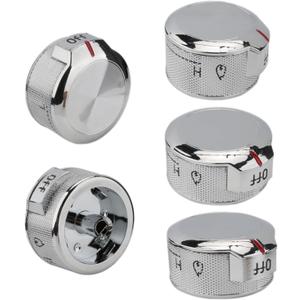 POCPUNAB W11030413 Stove Knobs Replacement for KitchenAid Gas Range Stove Knob, Cooktop Oven Burner Control Dial Compatible with Whirlpool, 5 Pack