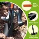 Small Shovel 43.3Inch Durable Metal Shovel for Digging Small Spade Shovel Garden Shovel for Gardening Digging Camping Farming and Outdoors, Orange