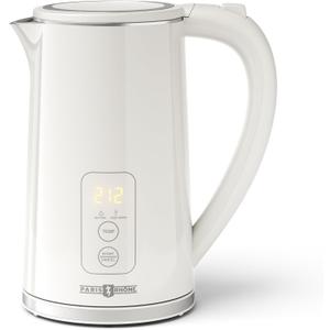 Electric Tea Kettle, 1.7L Larger Design Temperature Control Electric Kettle, 4H Keep Warm Water Boiler with 6 Presets, LED Screen Electric Kettles for Boiling Water, Boil-Dry Protection, BPA Free, Ivory