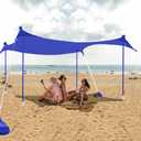 ABCCANOPY Beach Portable Sun Shelter for Beach, Camping Trips (10x9 FT, Blue)