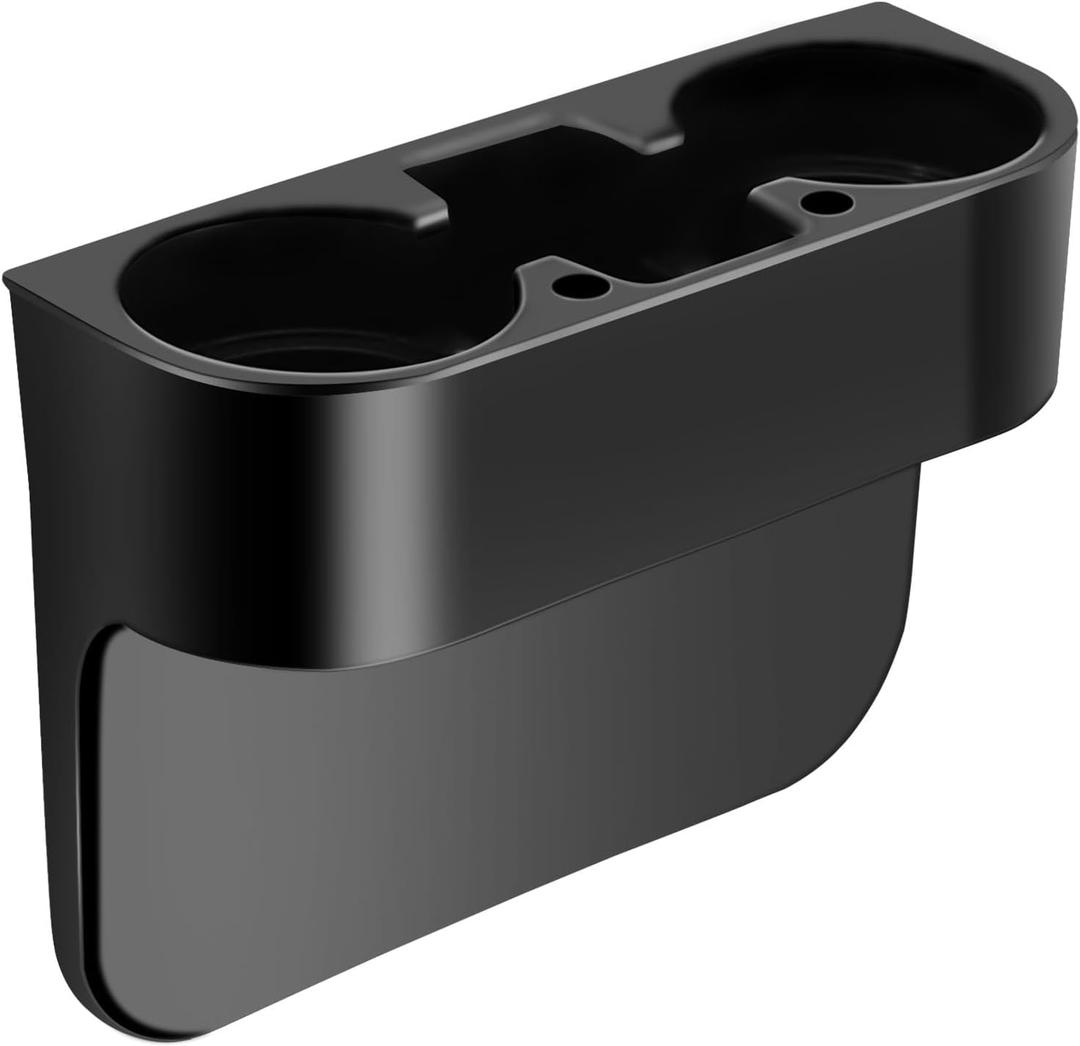 EEEKit Car Cup Holder, Car Seat Seam Wedge Cup Holder, Cell Phone Storage Organizer, Multifunction Glove Box Organizer (Black)