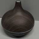 InnoGear Aromatherapy Diffuser & 10 Essential Oils Set, 400ml Diffuser Ultrasonic Diffuser Cool Mist Humidifier with 4 Timers 7 Colors Light Waterless Auto Off for Large Room Office, Dark Wood Grain