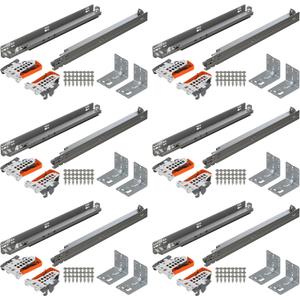 Blum TANDEM plus BLUMOTION Concealed Undermount Drawer Slides (Runners) Kit, 21-Inch, Full Extension, Soft-Close, Steel, 100 lb. Load Capacity for Wood Drawers (6 Kits)